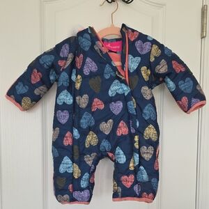 Wippette Multicolor Heart Kids Snowsuit